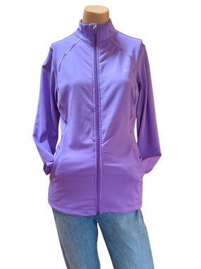 Champion Women’s Purple Stretch Full Zip Athletic Jacket M 💜
